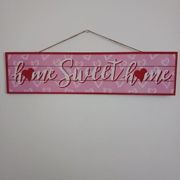 3 for 26 - New Valentine's Day Home Decor Wall/Door Sign "Home Sweet Home" - Picture 1 of 3